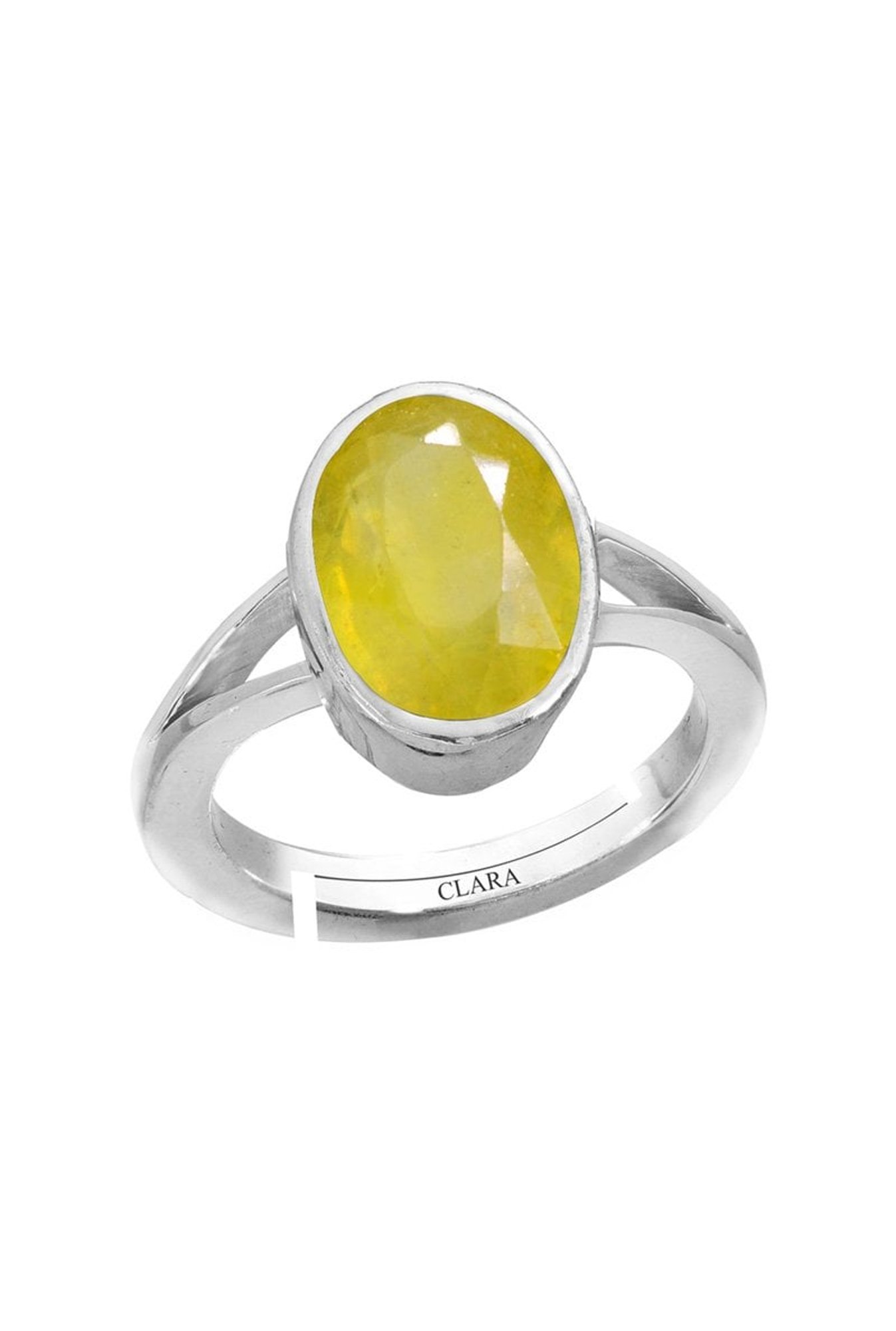 Clara Yellow Sapphire Pukhraj 6.5cts or 7.25ratti Ring
