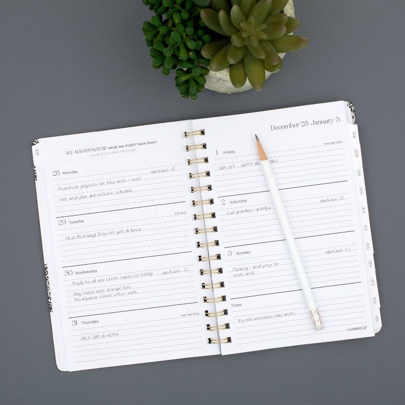 2021 Planner 5.875" x 8.5" Brooklyn Hardcover Medallion - Cambridge