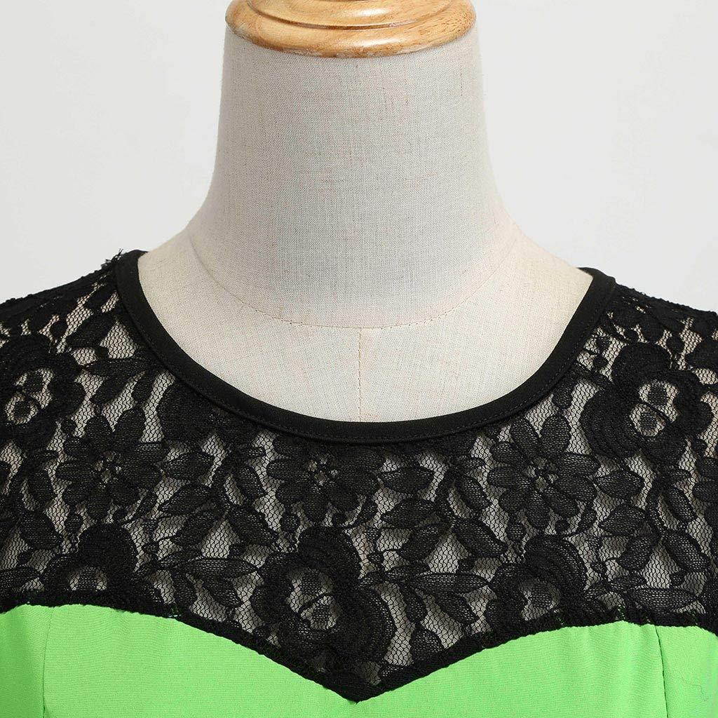 Prom Dresses for Women,Women Vintage 1950s Retro Sleeveless Lace Splice Solid Party Prom Swing Dress