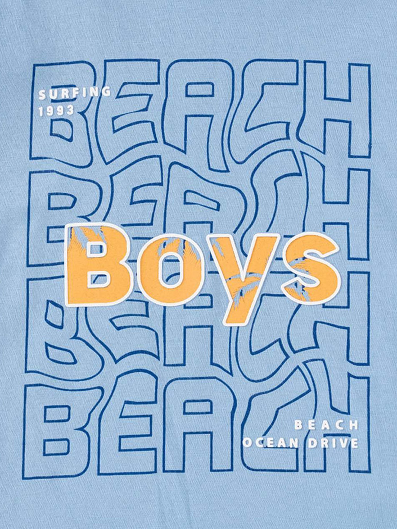 Ed-a-Mamma Boys Blue Cotton Printed T-Shirt