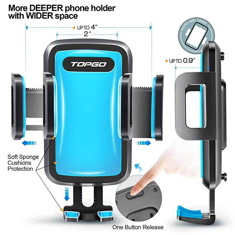 Car Cup Holder Phone Mount Adjustable Gooseneck Automobile CupHolderPhoneCarMount for iPhone 11 ProXRXS MaxX87 Plus6sSamsung S10+Note 9S8 PlusS7 EdgeBlue