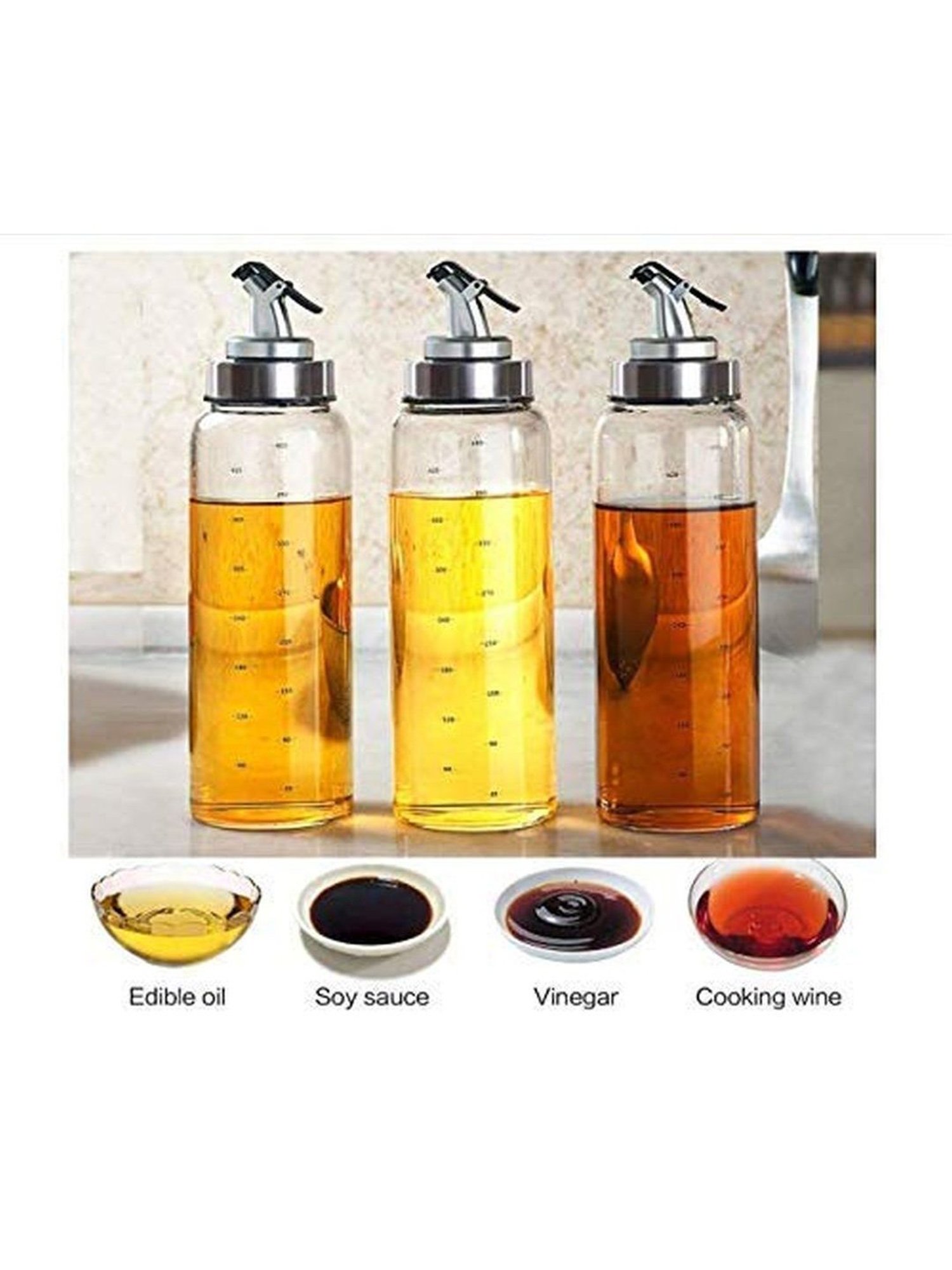 COLE & MASON White & Beige Ceramic Pourer - Set of 1