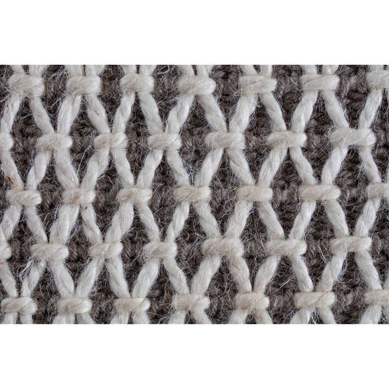 4'x6' Honeycomb Jute Area Rug Gray/Ivory - Anji Mountain