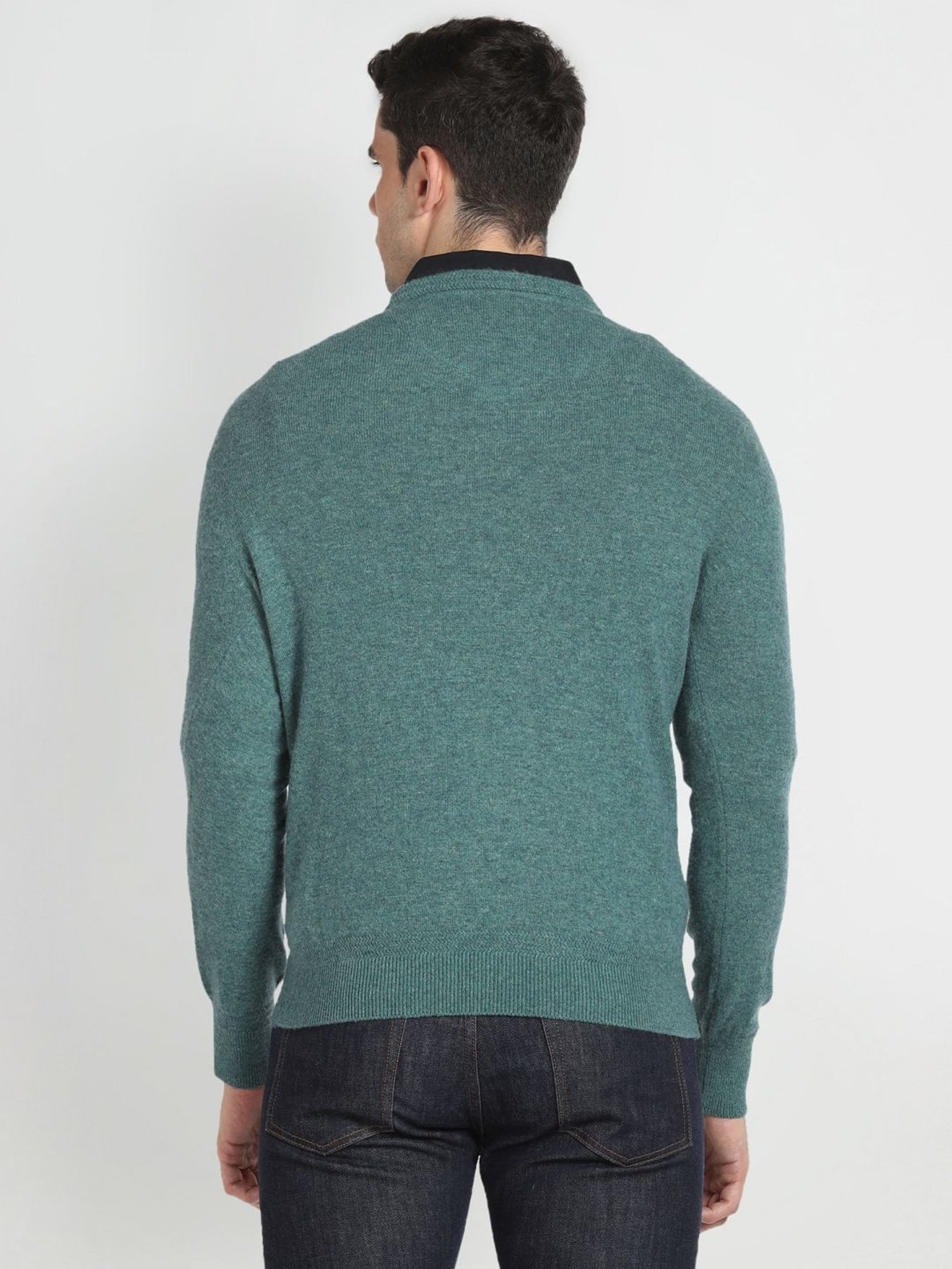 Arrow Sport Green Regular Fit Sweater