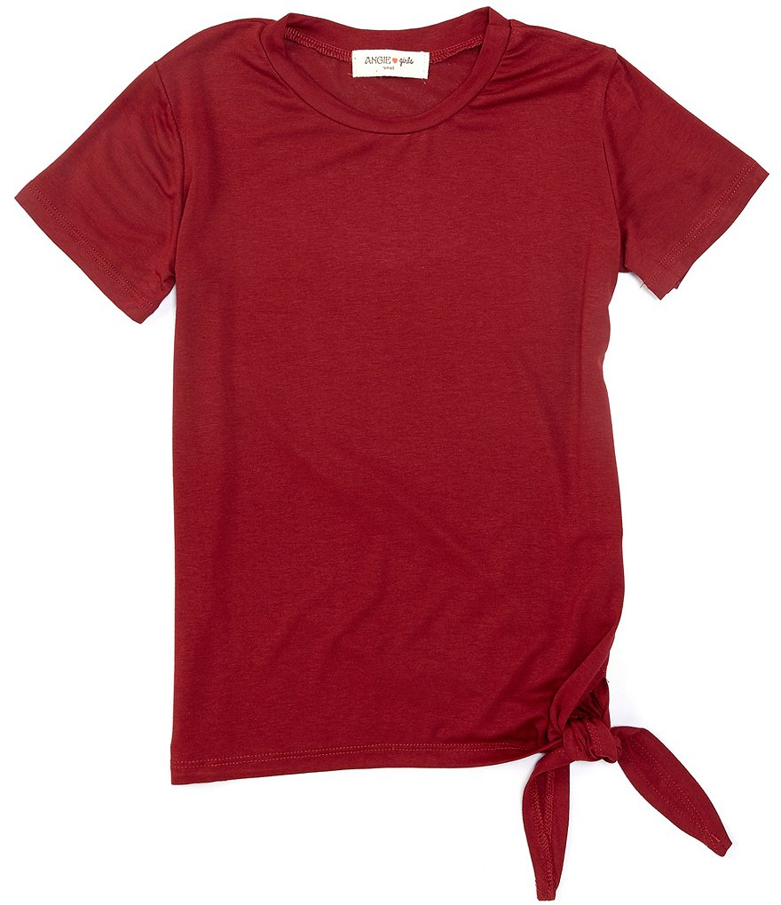 Angie Big Girls 7-16 Short-Sleeve Side-Tie Tee