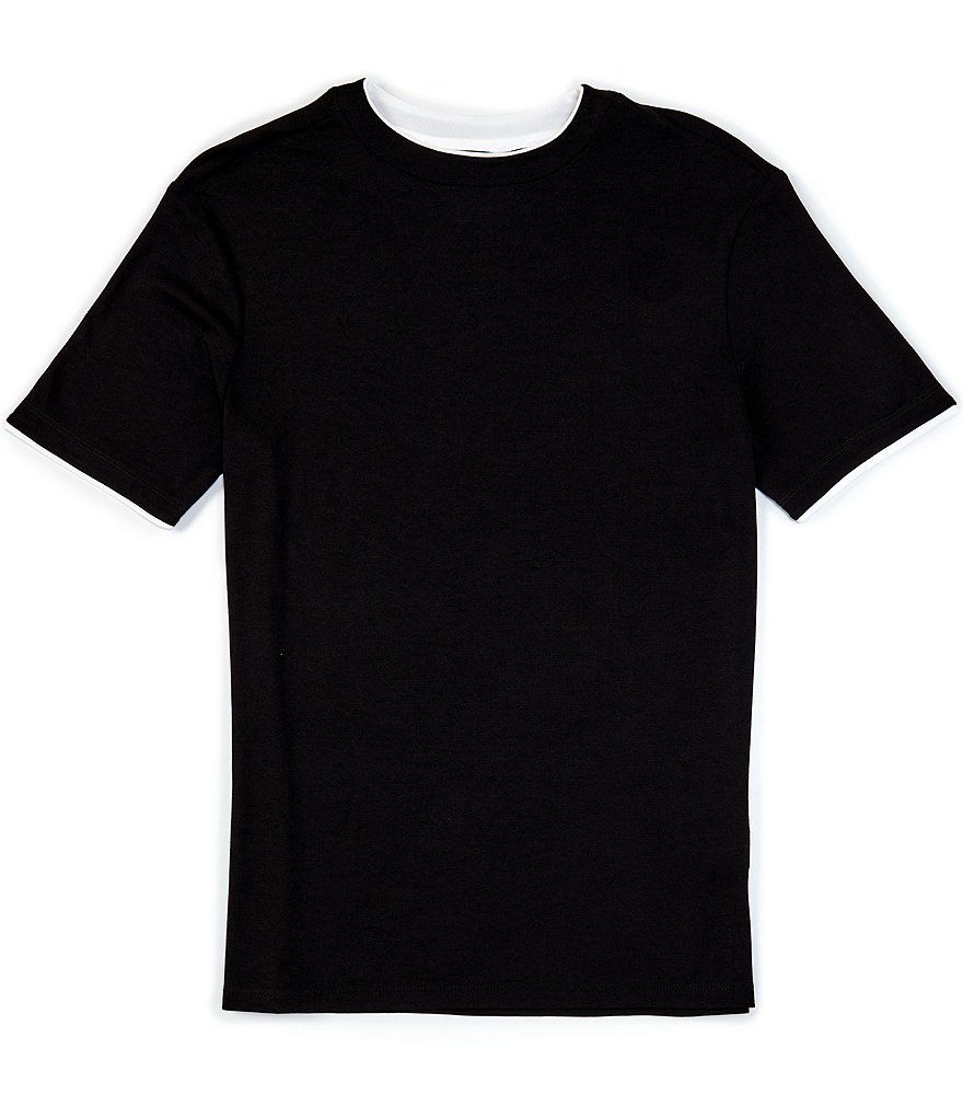 Murano Slim-Fit Performance Double Crew Neck Short Sleeve Tee