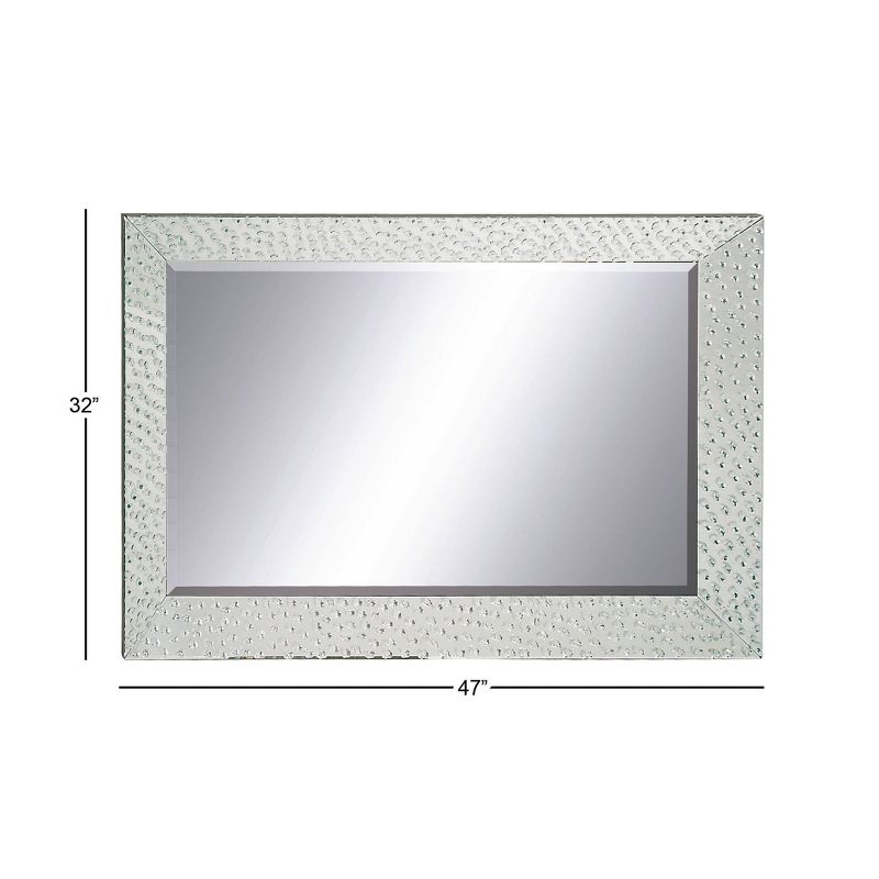 32" x 47" Modern Rectangular Glass Framed Wall Mirror - Olivia & May