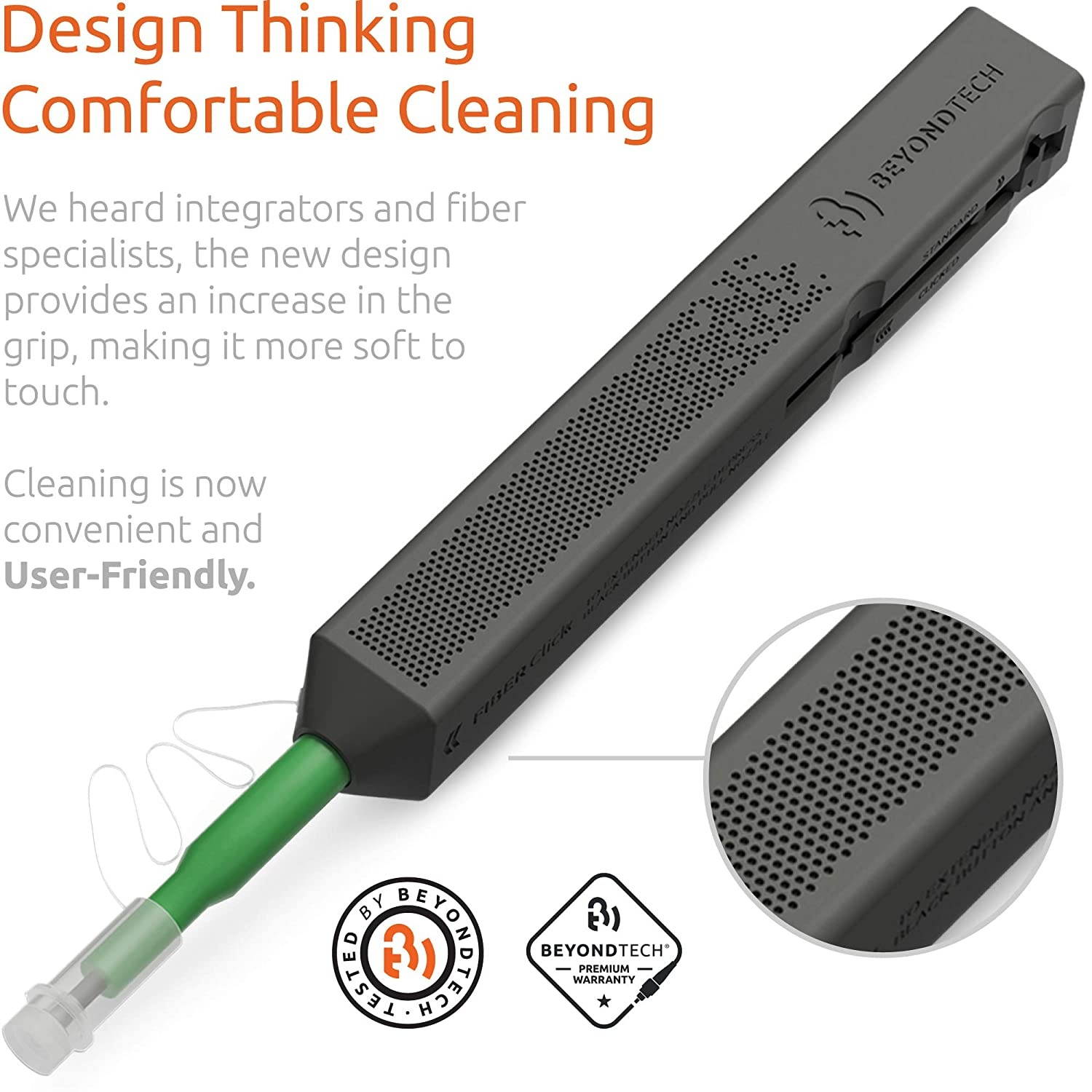 SC Fiber Cleaner Pen 2.5mm Compatible with (SC/ST/FC Fiber Optic Cleaner) - Beyondtech FiberClick Series
