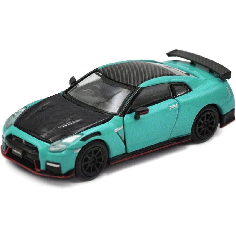 2020 Nissan GT-R (R35) Nismo RHD (Right Hand Drive) Robin Egg Blue and Carbon Black 1/64 Diecast Model Car by Era Car