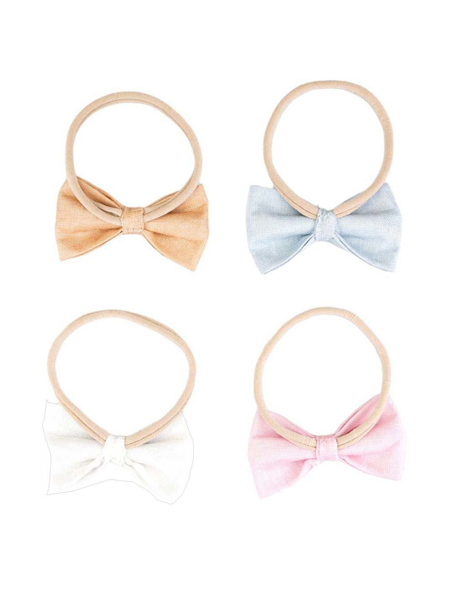 Choko Multicolour Solid Hair Band - Pack of 4