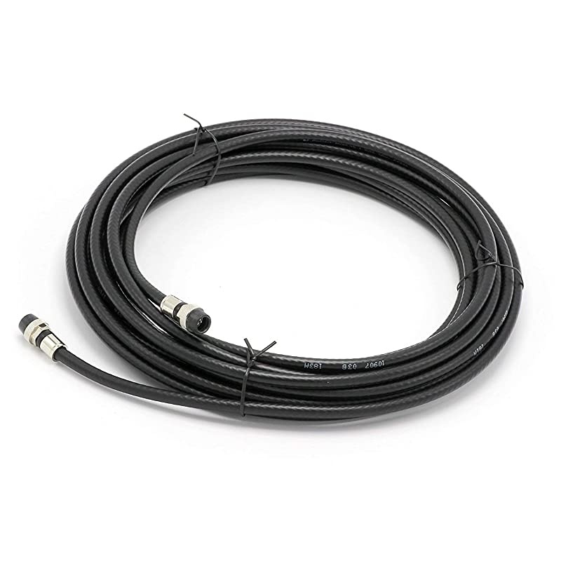Feet, Black RG6 Coaxial Cable with Rubber booted - Weather Proof - Outdoor Rated Connectors, F81 / RF, Digital Coax for CATV, Antenna, Internet, & Satellite