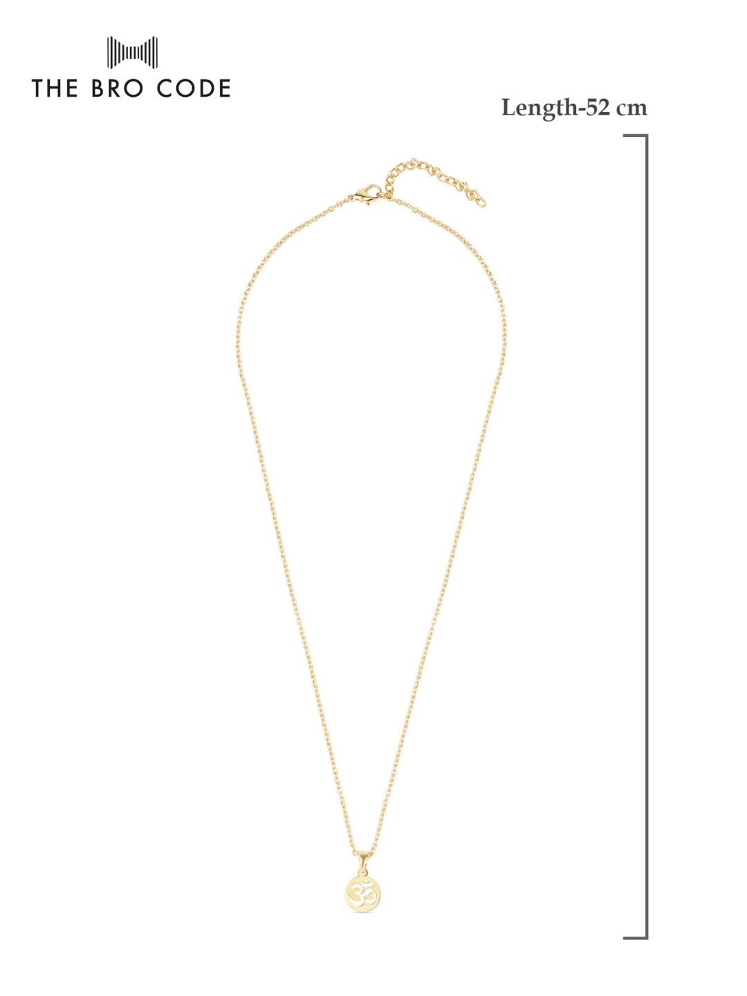 The Bro Code Gold-Plated Circular OM Pendant Necklace for Men
