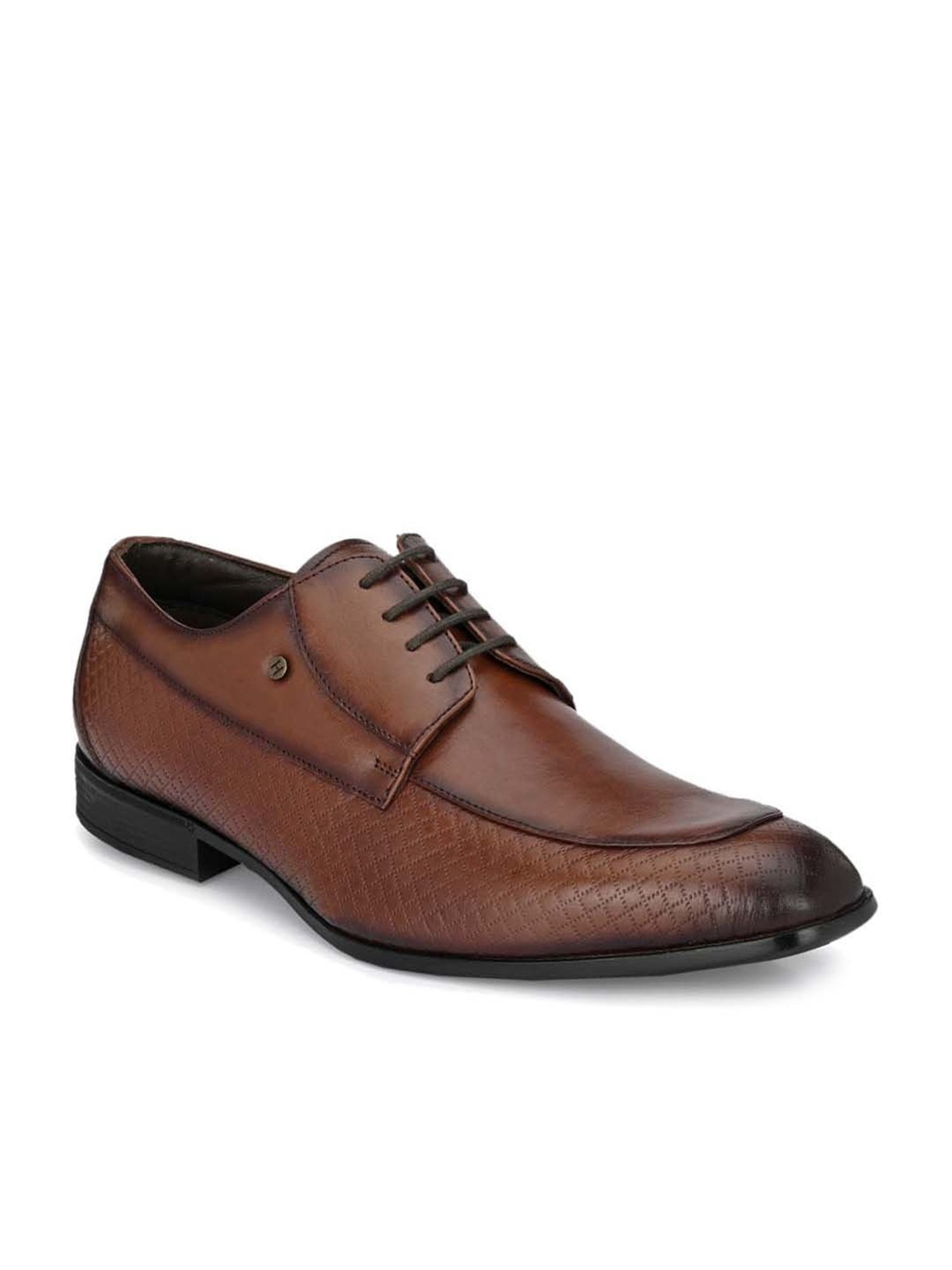 Hitz Men's Brown Derby Shoes