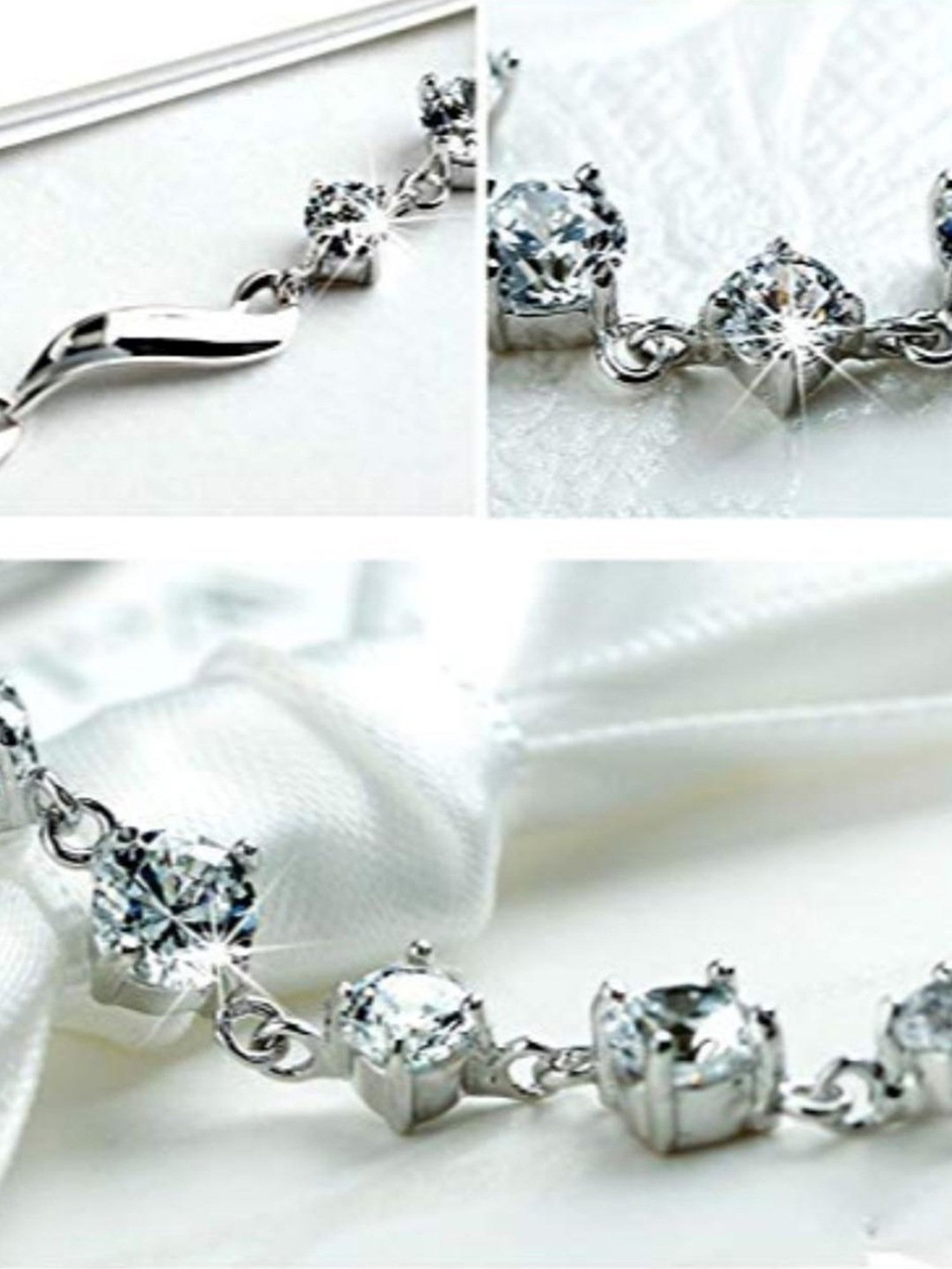 YouBella Stylish Latest Design Jewellery Silver-Plated Flexible fit Bracelet