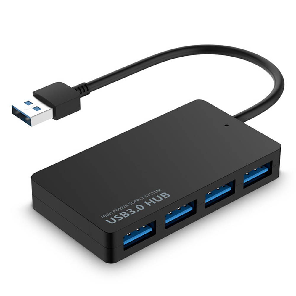 4-Port USB 3.0 Hub, USB Ultra Slim Data Hub Adapter, Compatible for MacBook Air, Mac Mini, iMac Pro, Microsoft Surface, Ultrabooks,PC, Laptop and Other USB Devices, USB Splitter(Black)