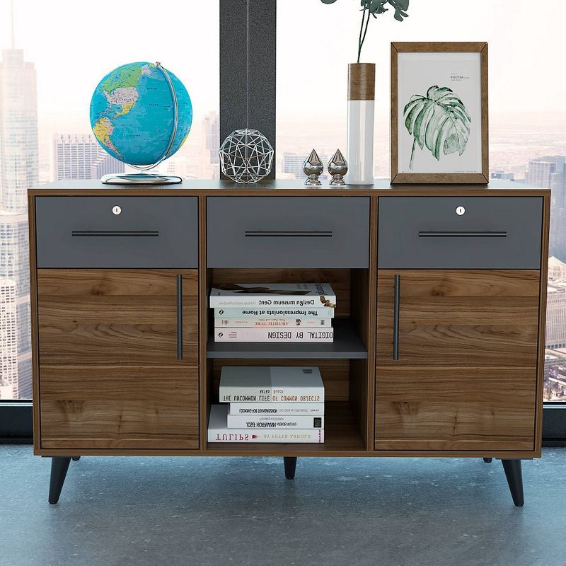 Lindon File Console Table Brown - RST Brands