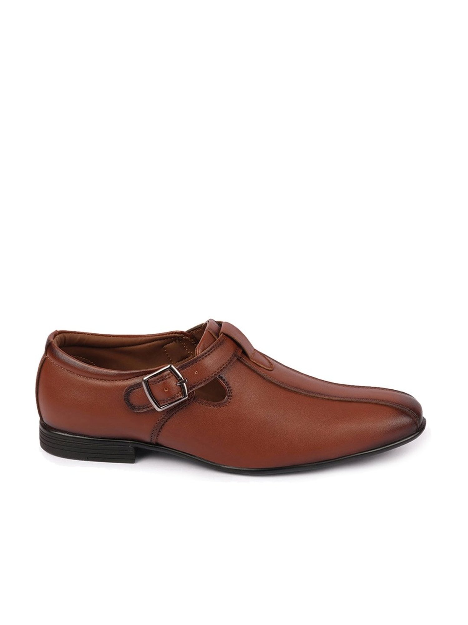 Fausto Men's Tan Monk Shoes