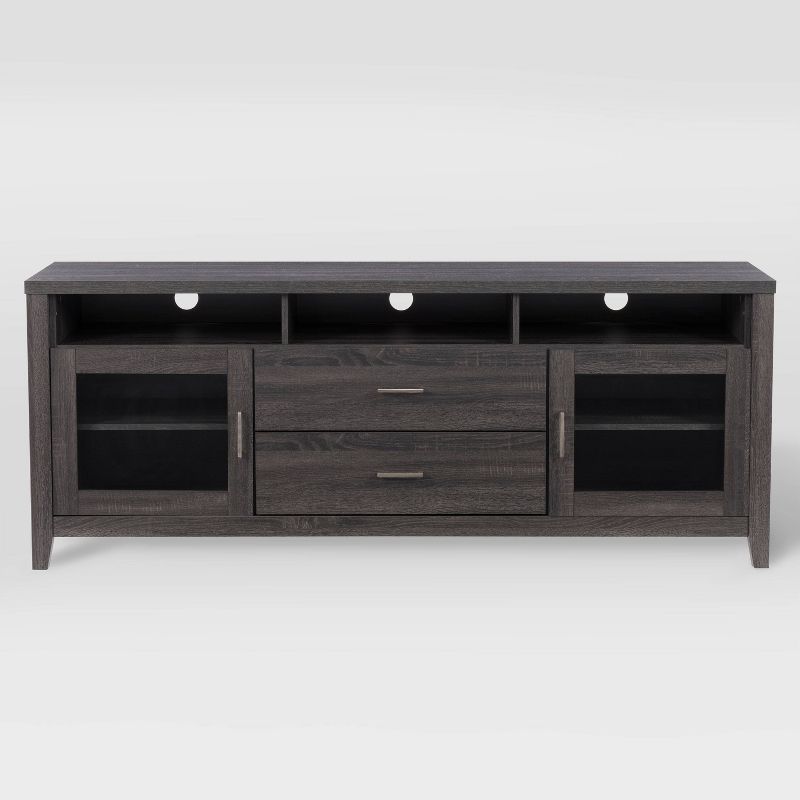 Hollywood TV Cabinet with Drawers For TV's up to 80" Dark Gray - CorLiving