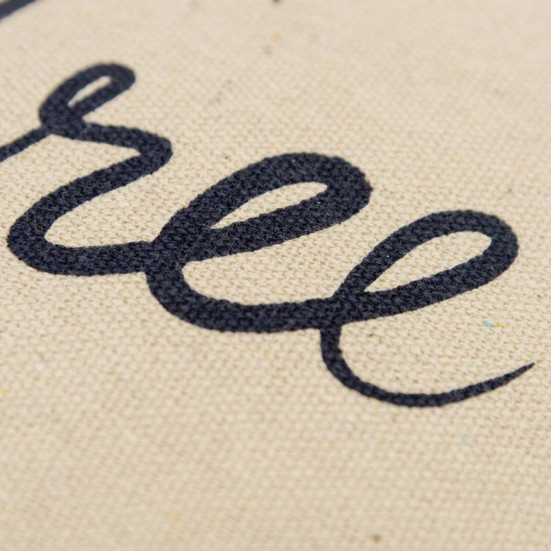 20"x20" Oversize 'Set Free' Polyester Filled Square Throw Pillow Natural - Rizzy Home