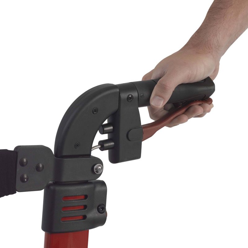 Drive Medical Nitro Euro Style Walker Rollator, Red