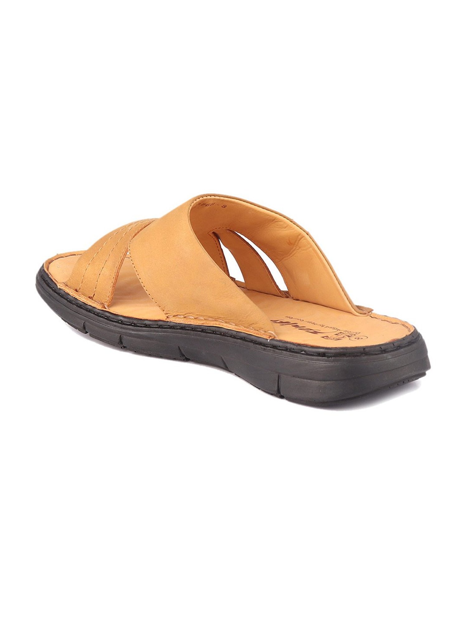 Red Chief Men's Rust Brown Cross Strap Sandals