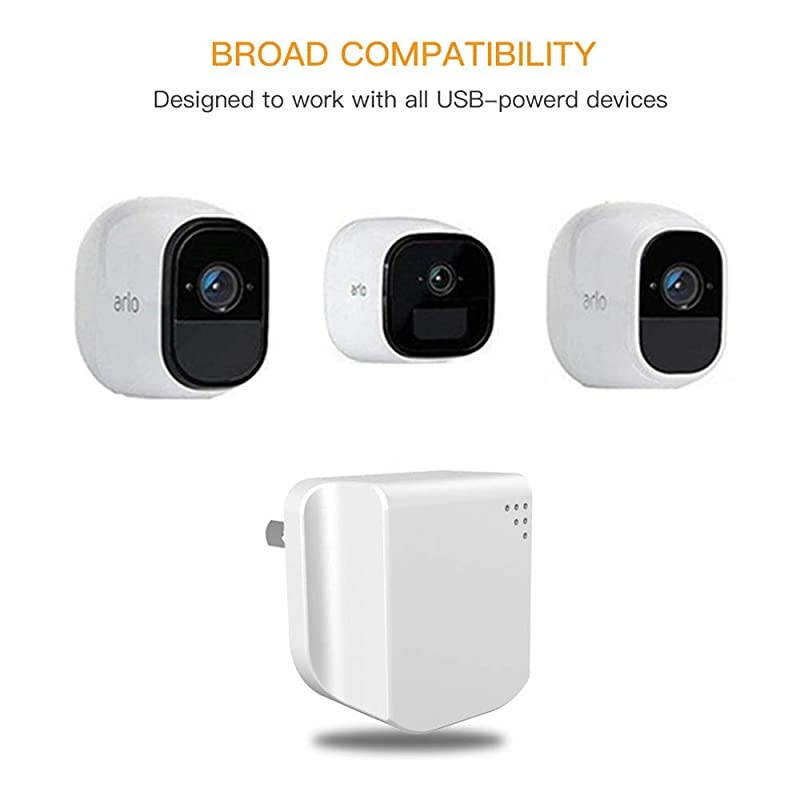 2Pack Weatherproof Outdoor Power Cable with Quick Charge 30 Power Adapter  Power Supply Plug and Power Extension Cord Compatible Arlo Pro amp Pro 2 amp Go Arlo Security Light 10 Feet