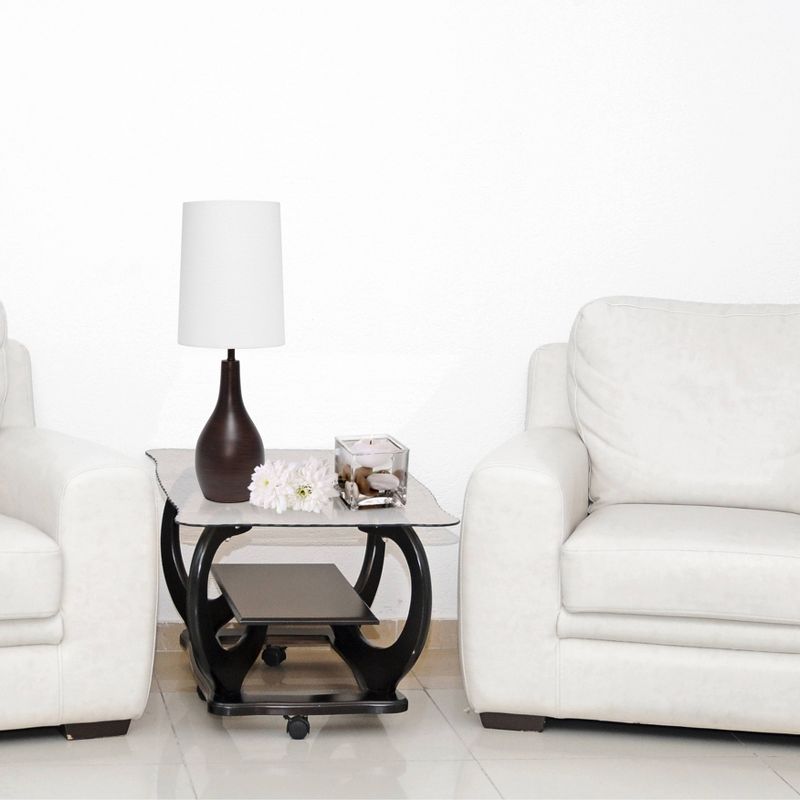 1 Light Restoration Tear Drop Table Lamp Espresso Brown - Simple Designs