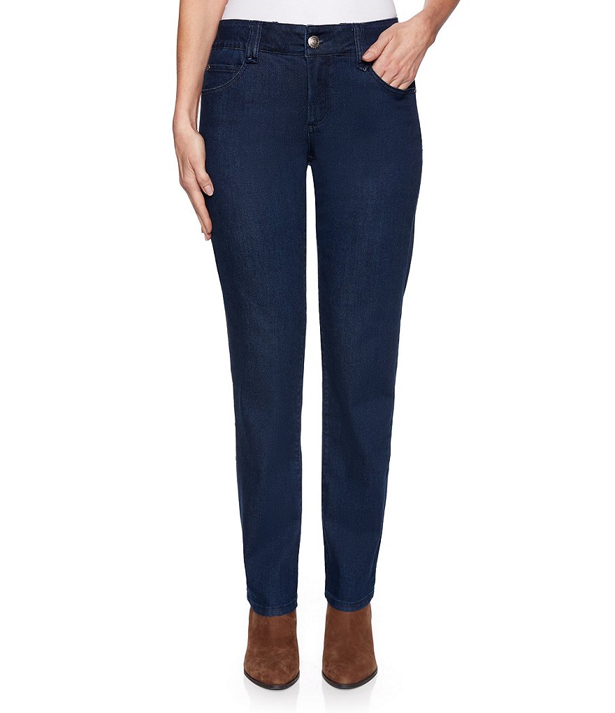 Ruby Rd. Soft Stretch Denim Straight Leg Ankle Jeans