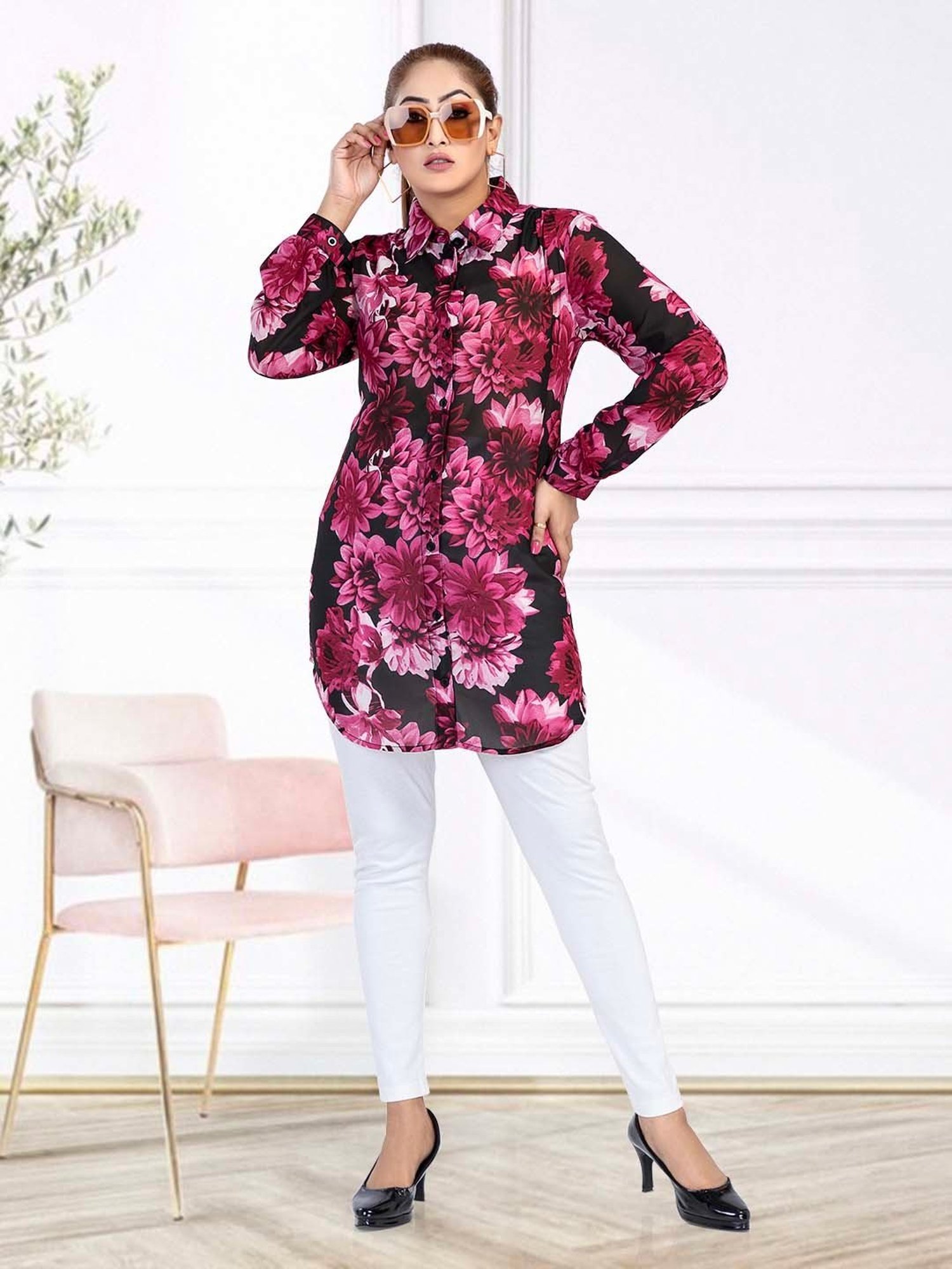 Nino Bambino Black Printed Long Shirt