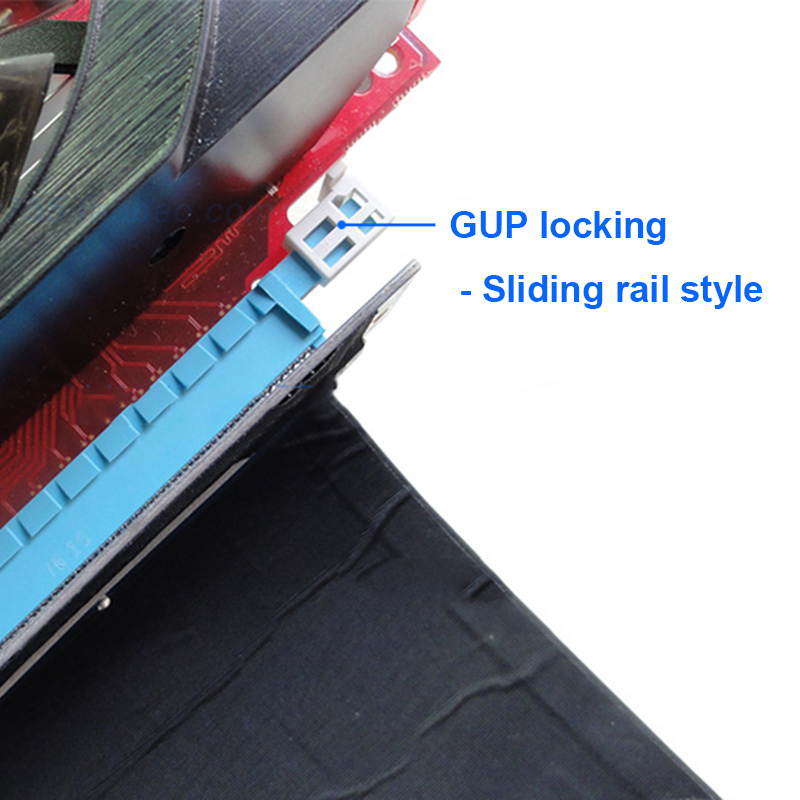 Enlabs PCIE3RISER25CM PCIE 3.0 x16 Shielded PCI Express Extender Riser Cable - GPU PCIe 16X Horizontal 180 Degree Socket Extension Card - 9.84&ldquo;