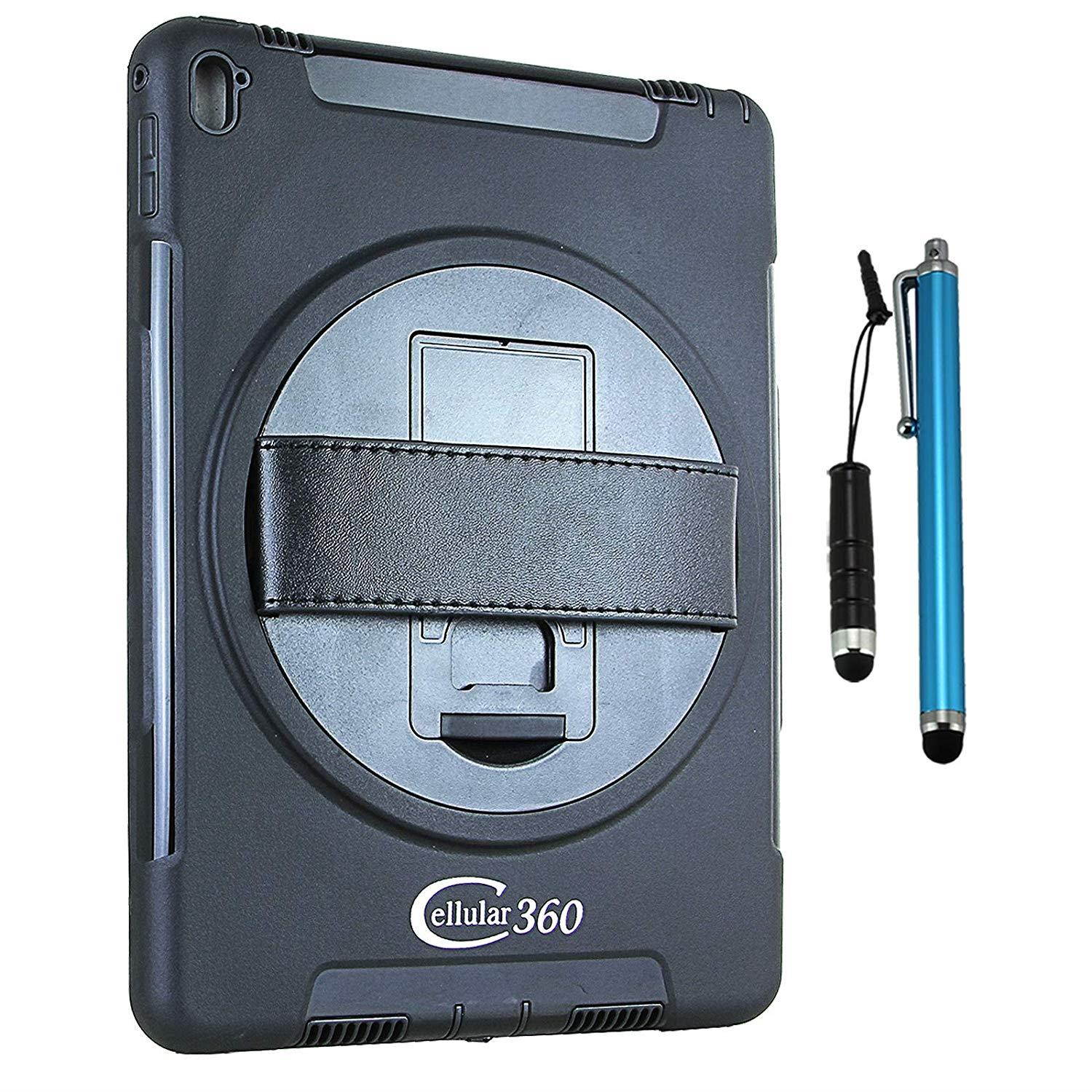 Cellular360 Shockproof Case with 360 Degree Swivel Stand and Handle for iPad Mini 1 iPad Mini 2 iPad Mini 3 (Black)