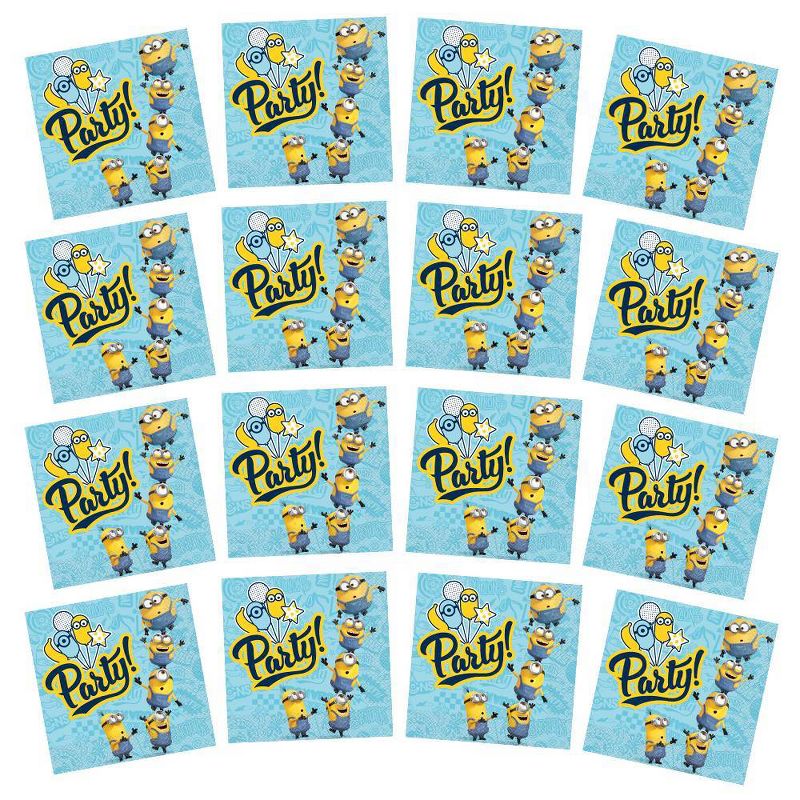Minions 2 16ct Lunch Napkins Turquoise
