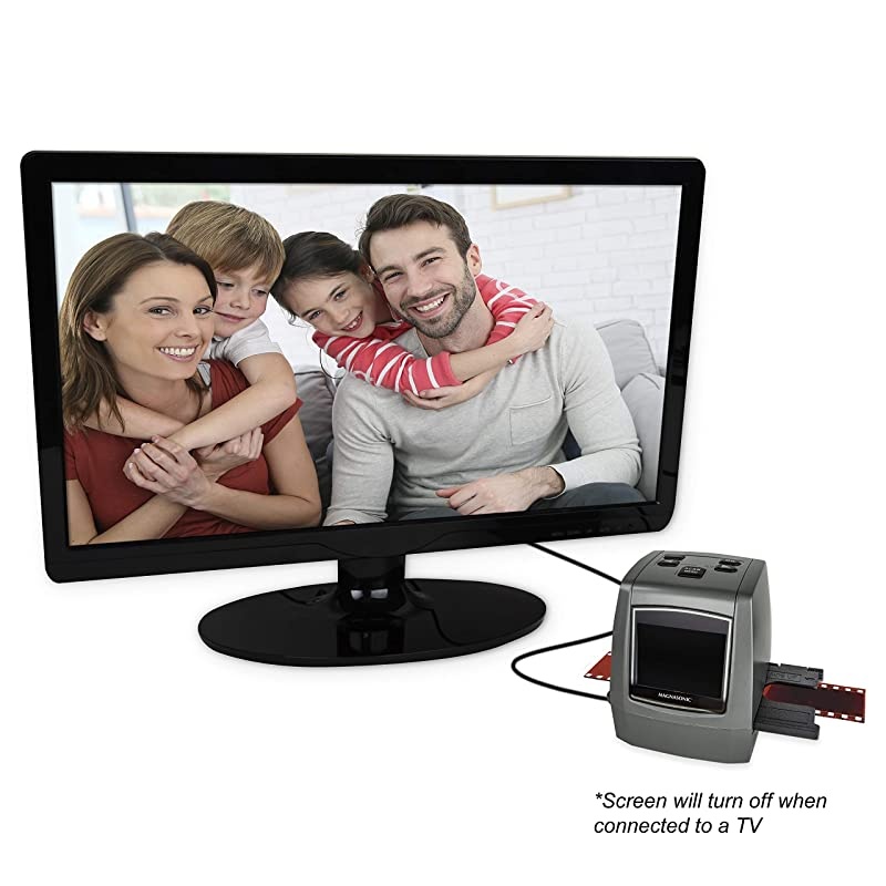 AllinOne High Resolution 22MP Film Scanner Converts 35mm126KPK110Super 8 Films Slides Negatives into Digital Photos Vibrant 24quot LCD Screen Impressive 128MB Builtin Memory