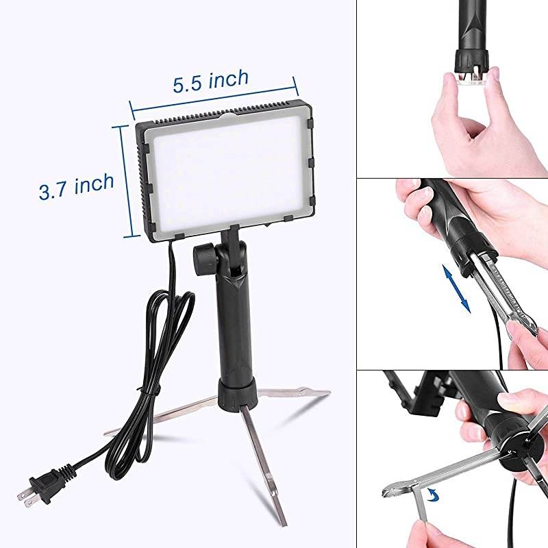 60 LED Continuous Portable Photography Lighting Kit for Table Top Photo Video Studio Light Lamp with Color Filters 4 Packs