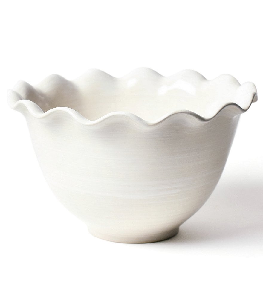Coton Colors Signature White 9#double; Ruffle Bowl