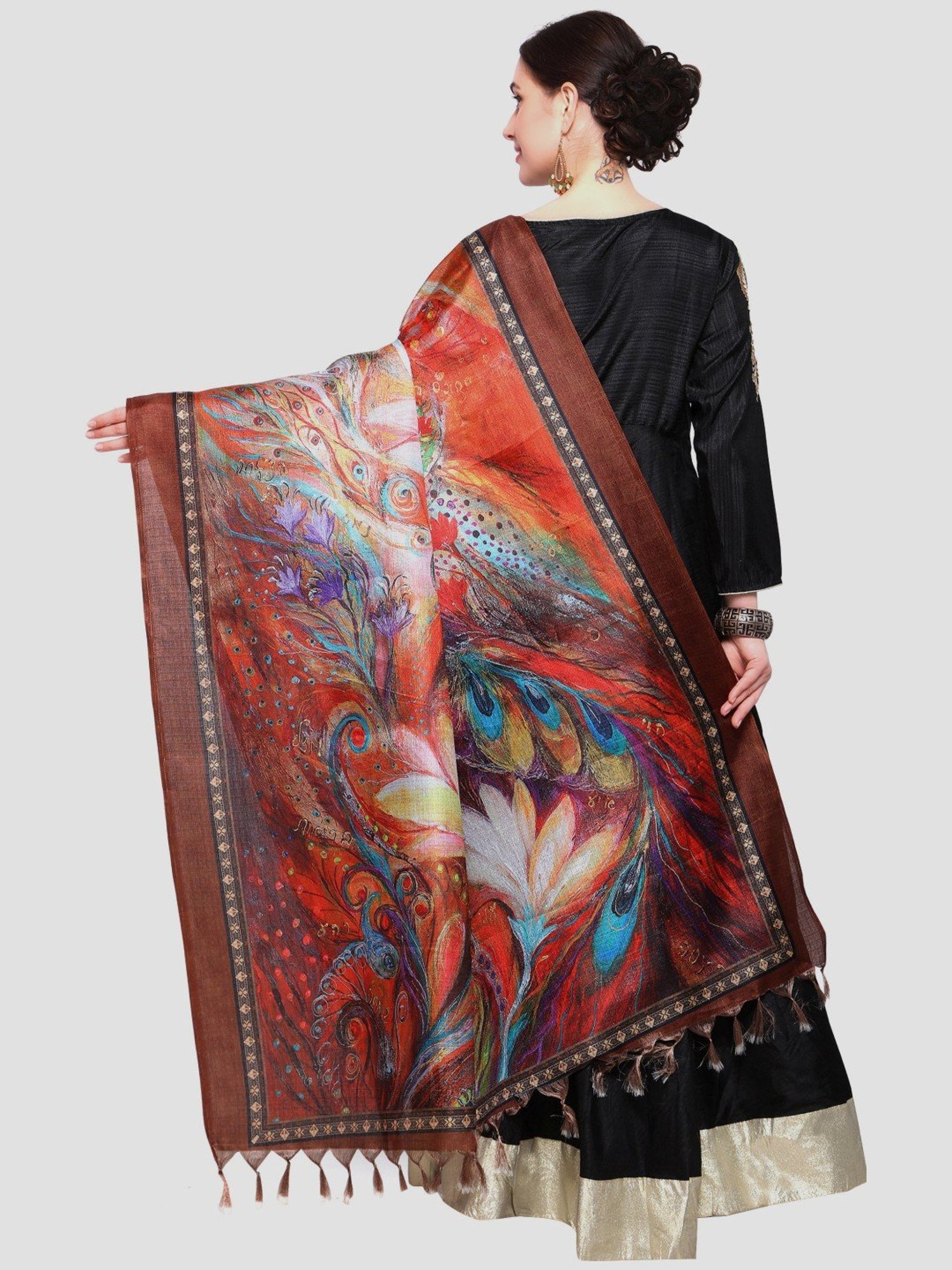 Saree Mall Multicolored Printed Dupatta