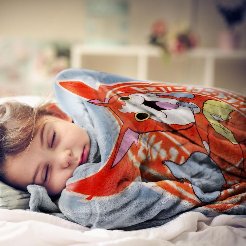Seven20 Yo-Kai Watch Jibanyan Lightweight Fleece Throw Blanket | 50 x 60 Inches