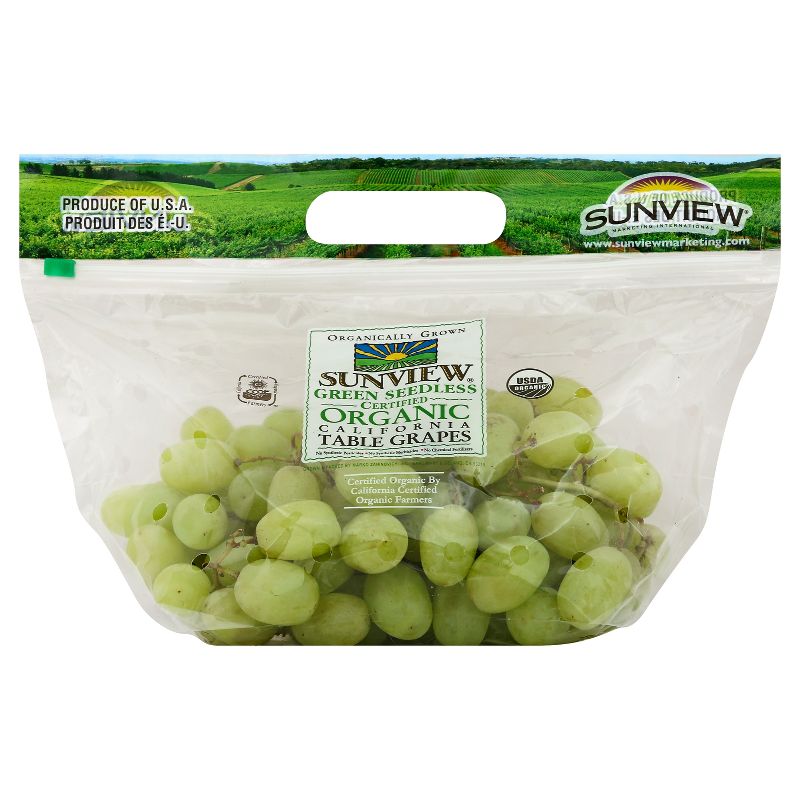 Organic Green Grapes - 1.5lb