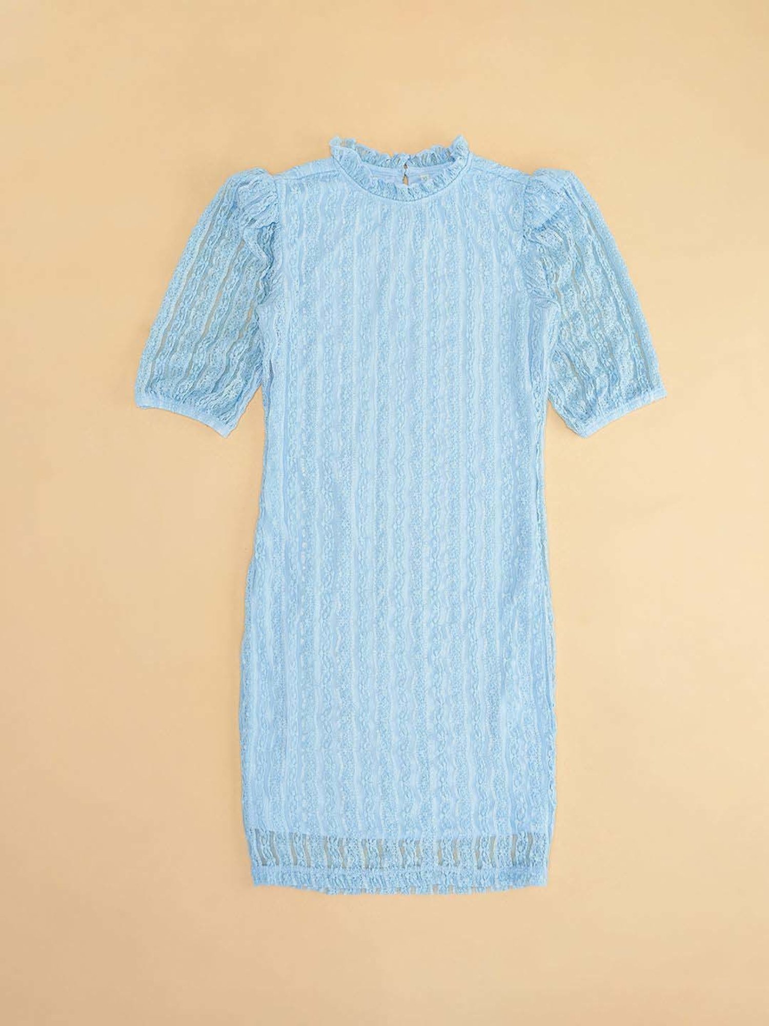 Pantaloons Junior Powder Blue Cotton Regular Fit Dress
