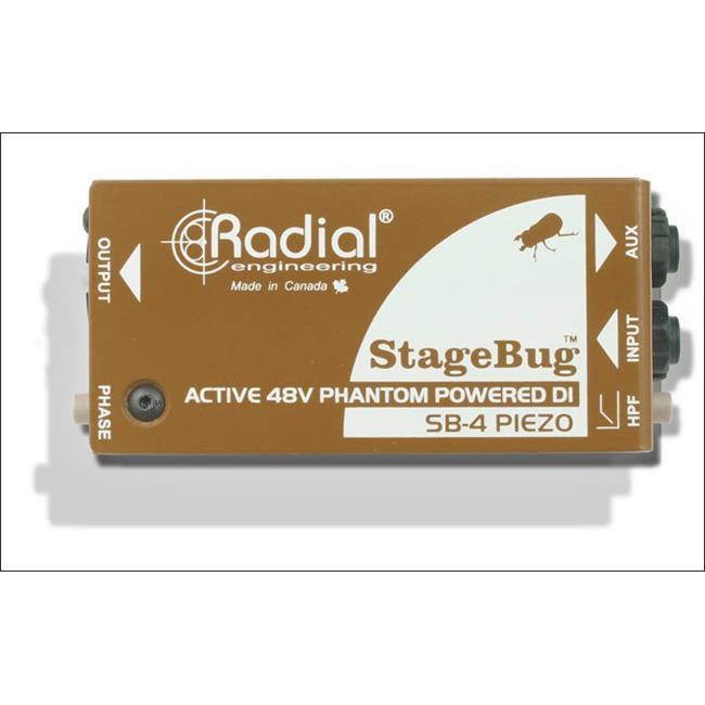 Radial Engineering RAD-SB-4 48V Compact Active DI for Piezo Pickups Low-Cut Filter Phantom