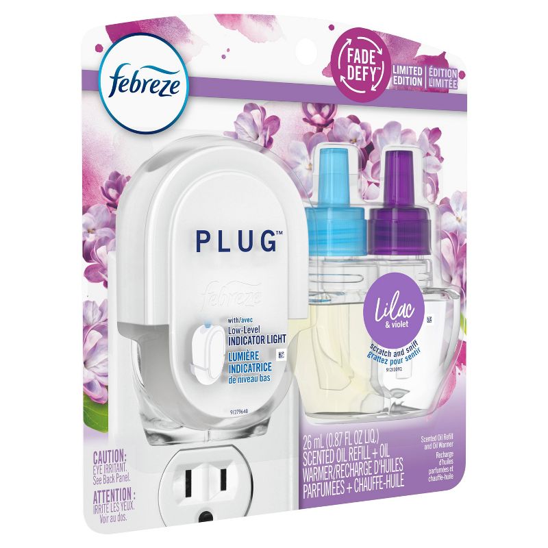 Febreze Plug Lilac & Violet Starter Kit with Fade Defy Technology
