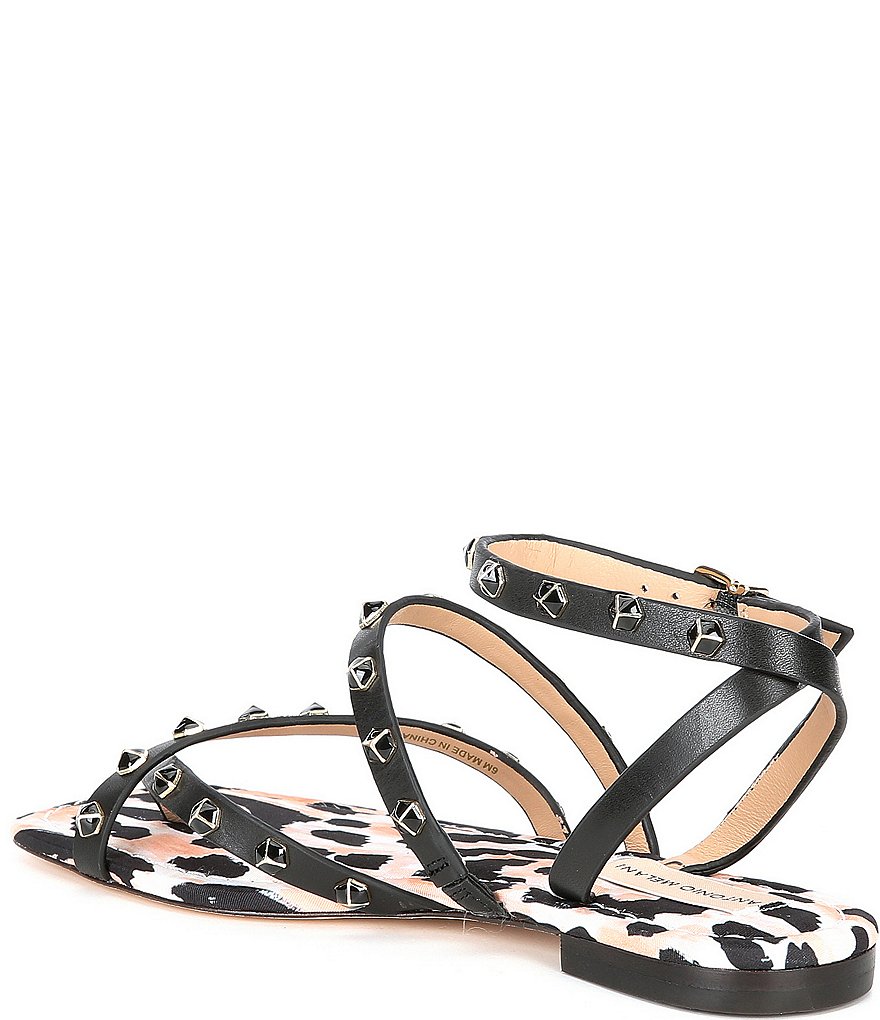Antonio Melani Dyandraa Leather Studded Detail Sandals