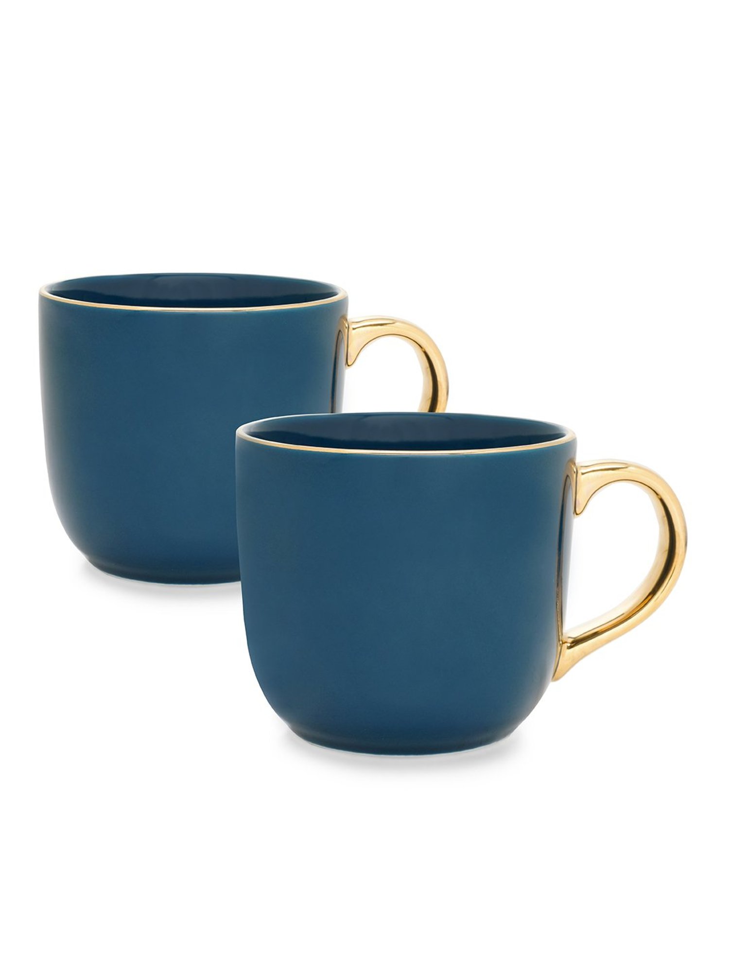 Femora Black Ceramic Coffee Mugs (0.36 L) - Set of 4