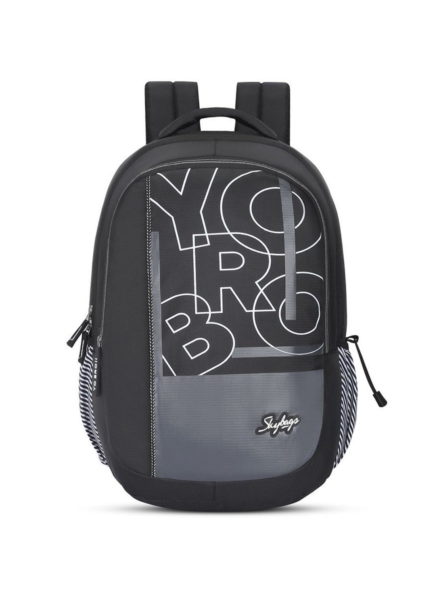 Skybags Klan 03 Black Polyester Printed Backpack - 32 Ltrs