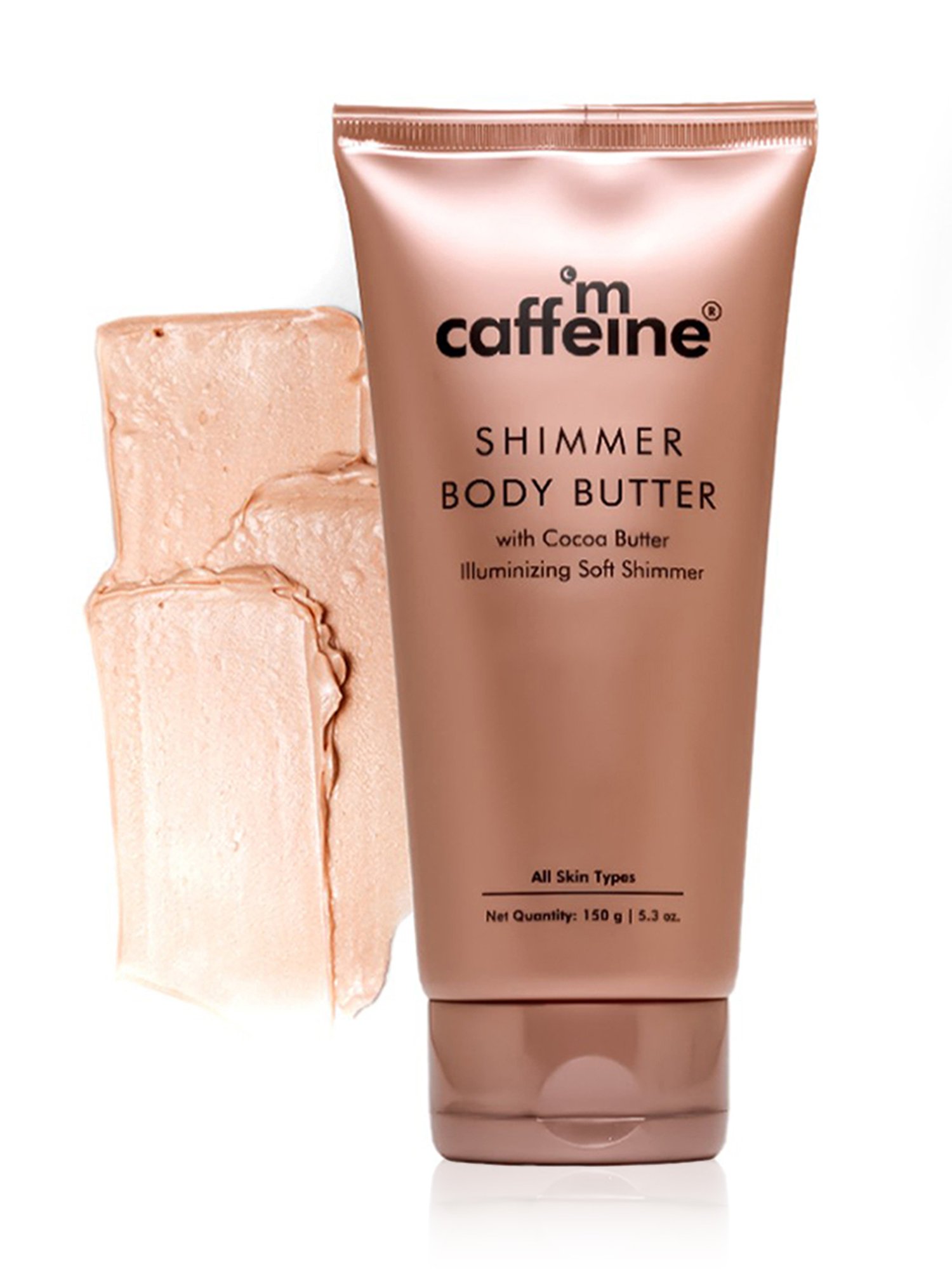 mCaffeine Shimmer Body Butter with Cocoa Butter - 150 gm
