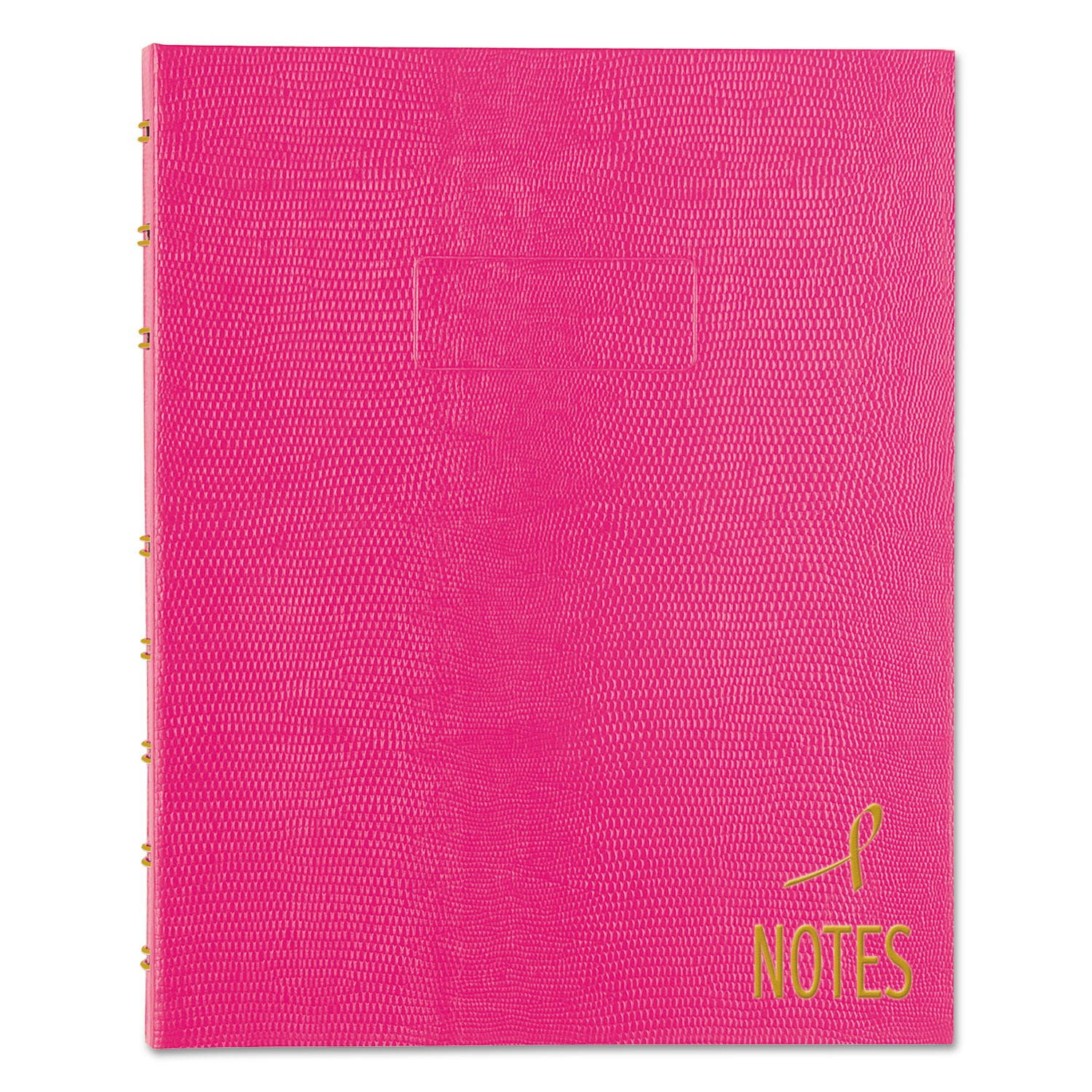NotePro Notebook 7 1/4 x 9 1/4 White Paper Bright Pink Cover 75 Ruled Sheets