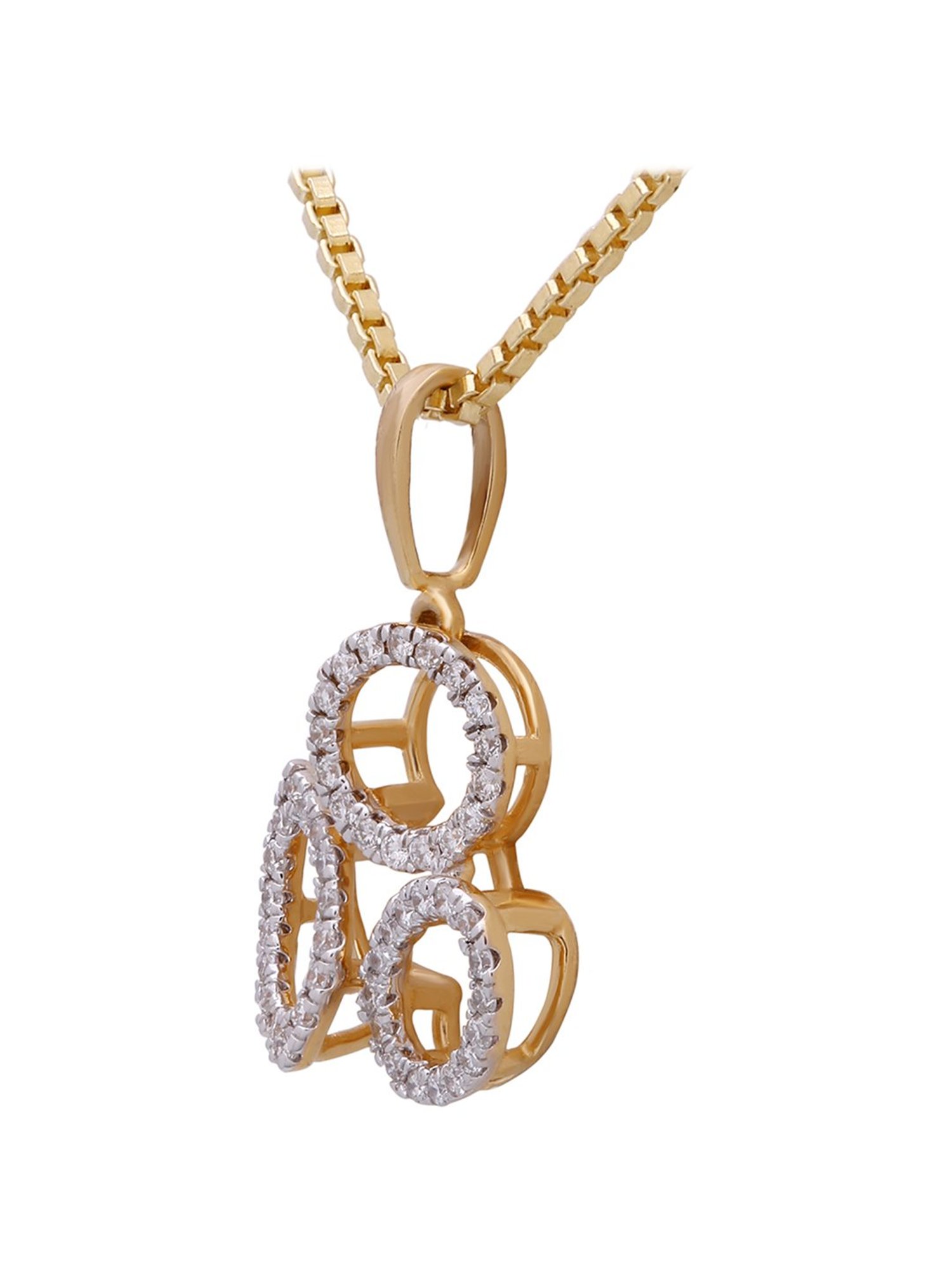 Waman Hari Pethe Jewellers 18k Gold & Diamond Pendant without Chain for Women