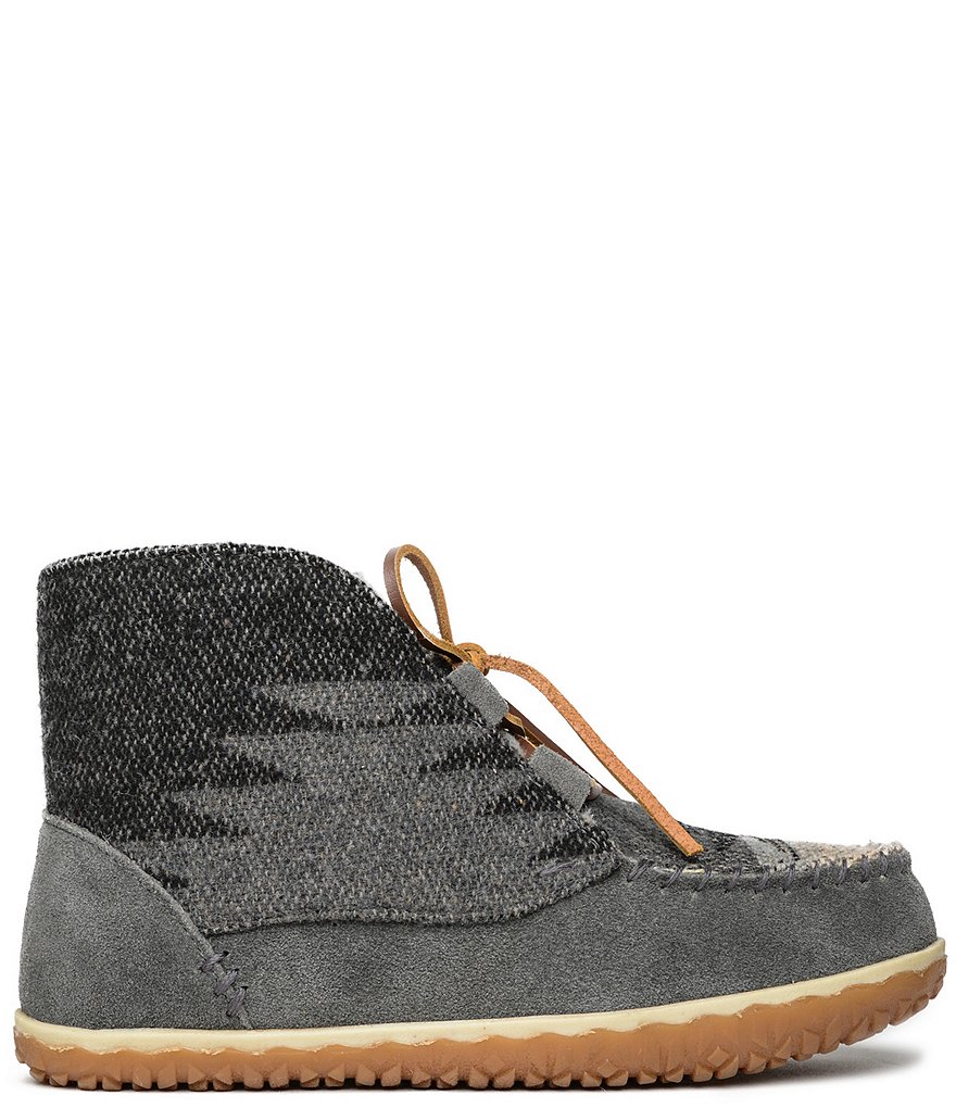 Minnetonka Torrey Tribal Knit Lace-Up Ankle Booties