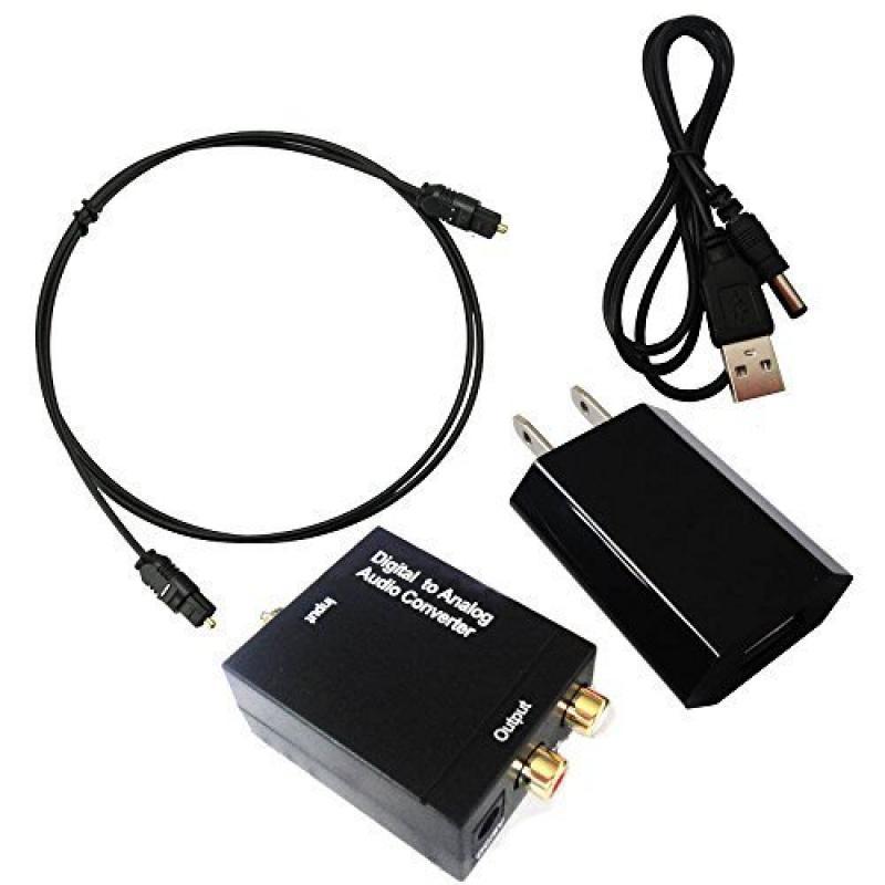 192kHz DAC Converter Digital to Analog Audio Converter Adapter with Fiber Cable USNE_DAC3.5_50CM_USB
