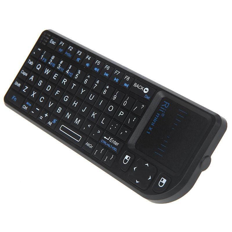 Rii X1 Mini 2.4GHz Black Wireless Keyboard with Mouse Touchpad Remote Control